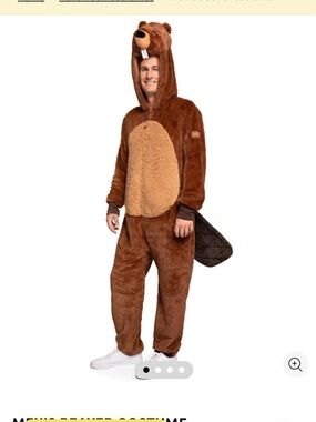 Tipsy Elves Brown and Tan Beaver Onesie Costume